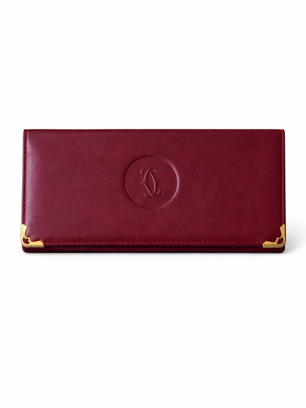 Cartier Must De Cartier Burgundy Leather Wallet Clutch Vintage - Picture 11 of 11